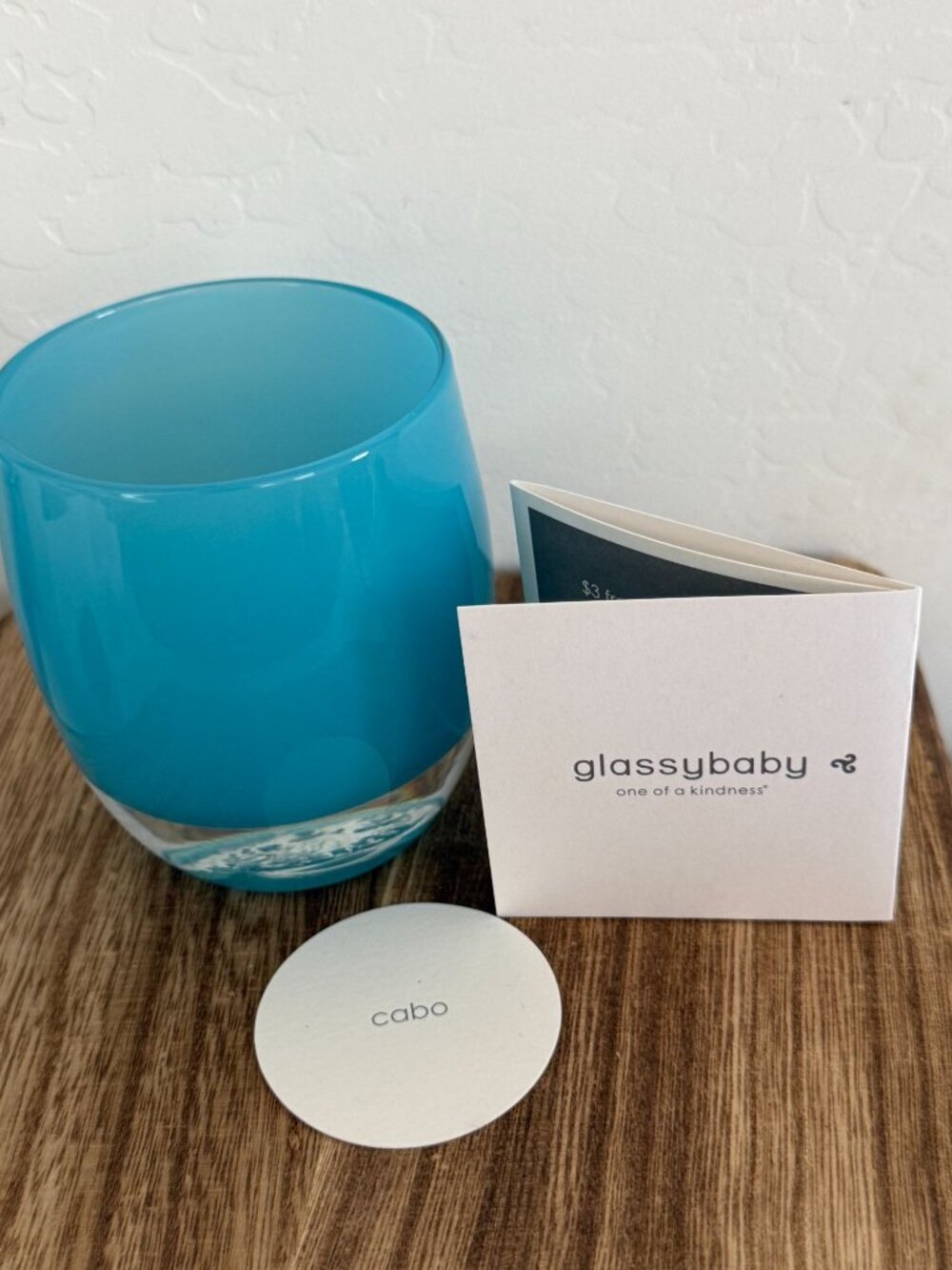 Glassybaby "Cabo" Handblown glass candle holder, New in box